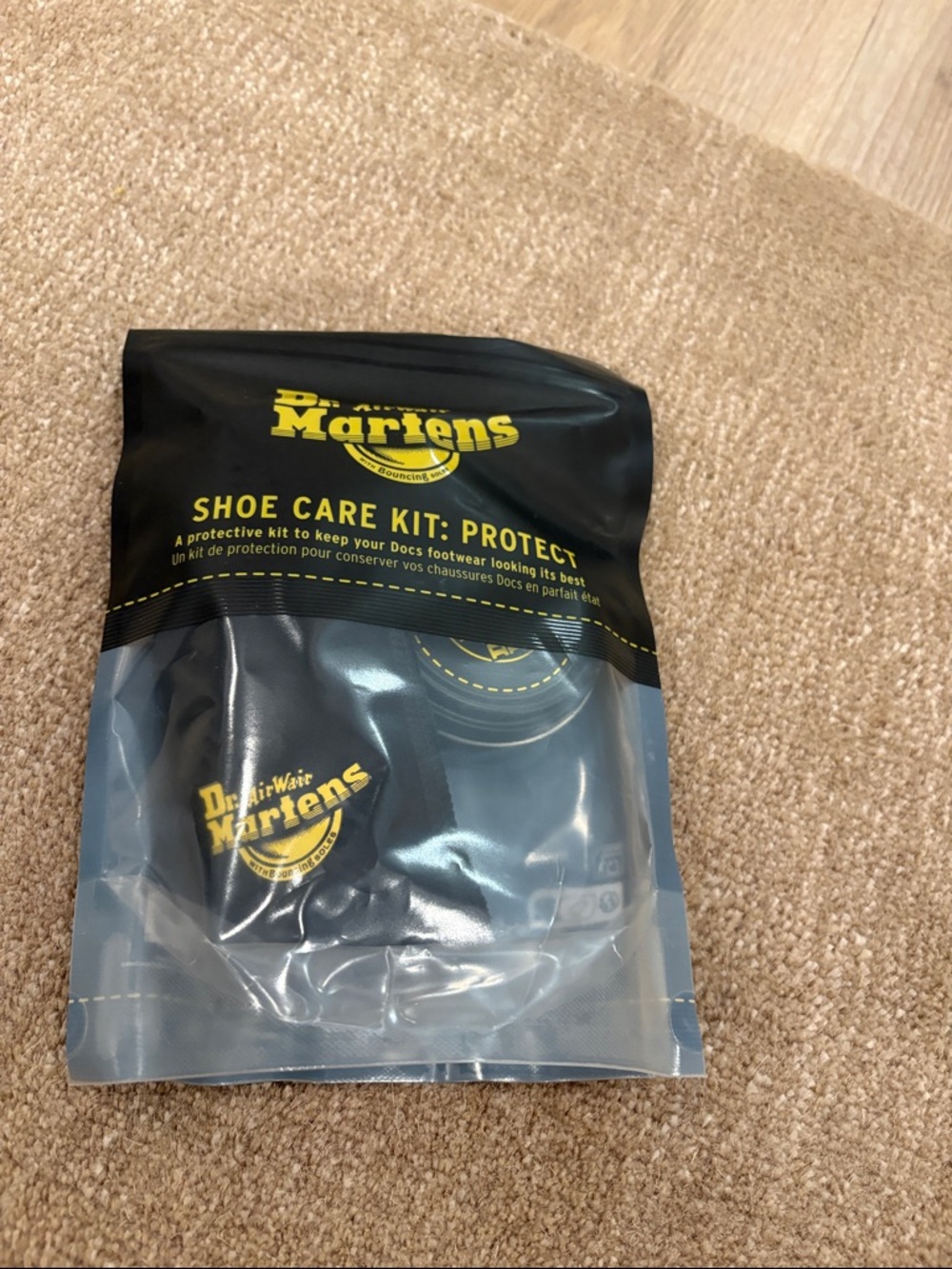 Dr. Martens Shoe Care Kit - Black and Yellow Packaging